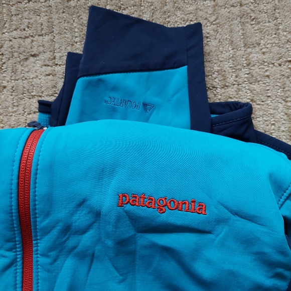 Patagonia Men's Adze Hybrid Soft Shell PolarTec Jacket Size M Blue Windblock - Picture 7 of 14
